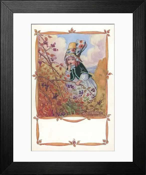 Framed Print : Children picking blackberries Framed Print : Children picking blackberries