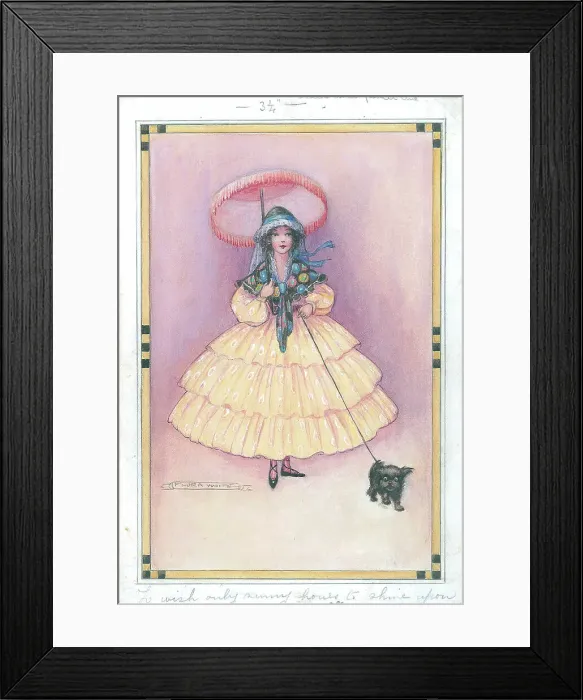 Framed Print : Girl with dog Framed Print : Girl with dog