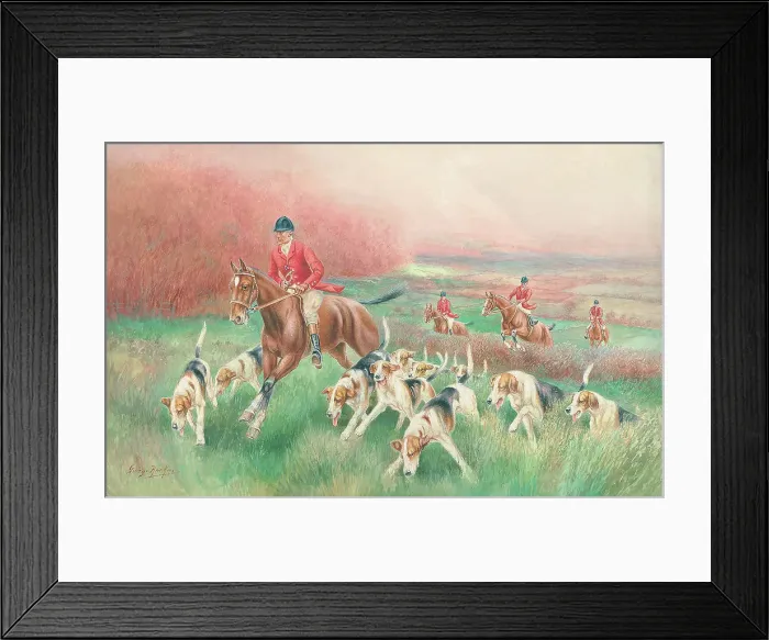 Framed Print : Hunting scene Framed Print : Hunting scene