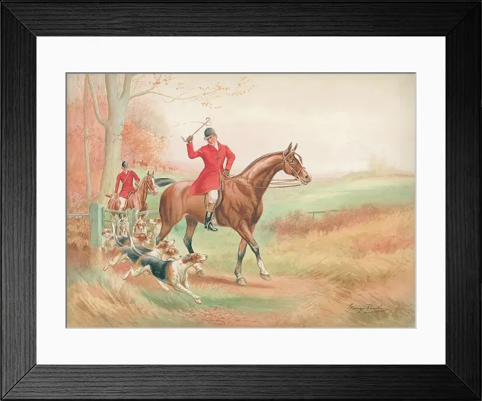 Framed Print : Hunting scene Framed Print : Hunting scene