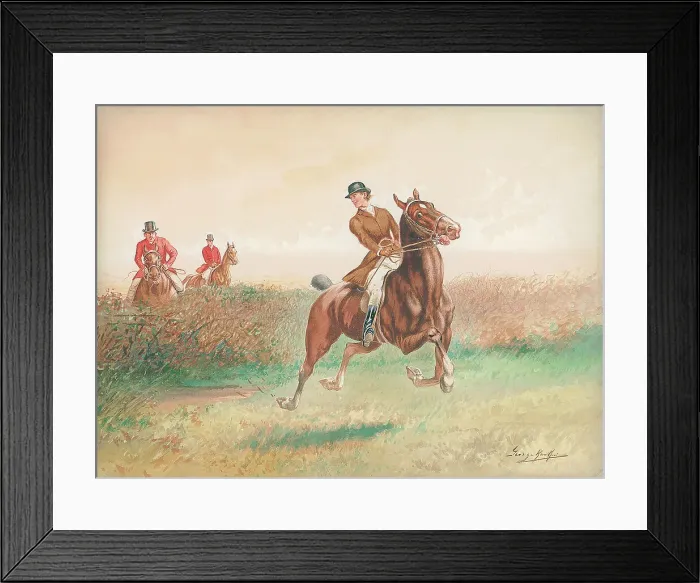Framed Print : Hunting scene Framed Print : Hunting scene