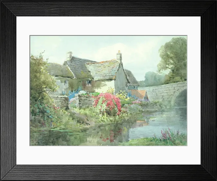 Framed Print : A Derbyshire Cottage beside the River Derwent Framed Print : A Derbyshire Cottage beside the River Derwent