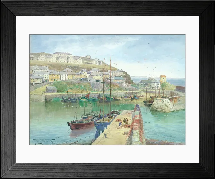 Framed Print : The Inner Harbour, Mevagissey, Cornwall Framed Print : The Inner Harbour, Mevagissey, Cornwall
