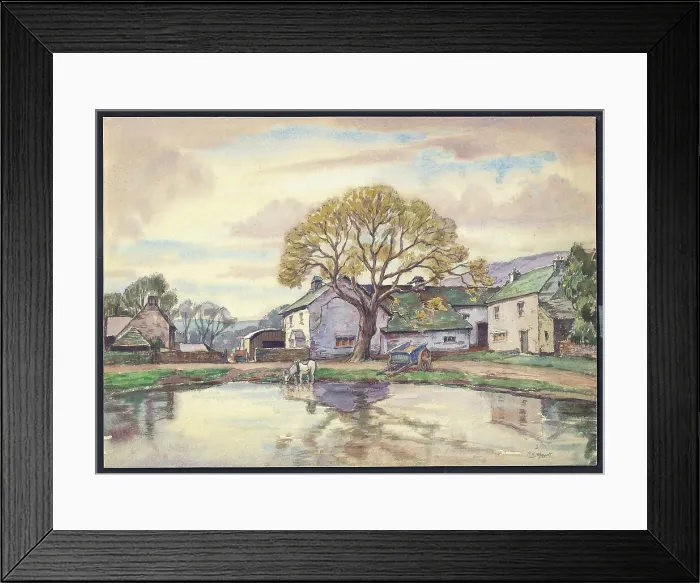 Framed Print : A Westmorland Farmyard Landscape scene England Framed Print : A Westmorland Farmyard Landscape scene England
