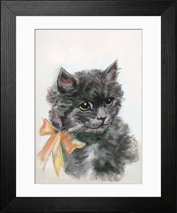 Framed Print : Cat by I. M. French Framed Print : Cat by I. M. French
