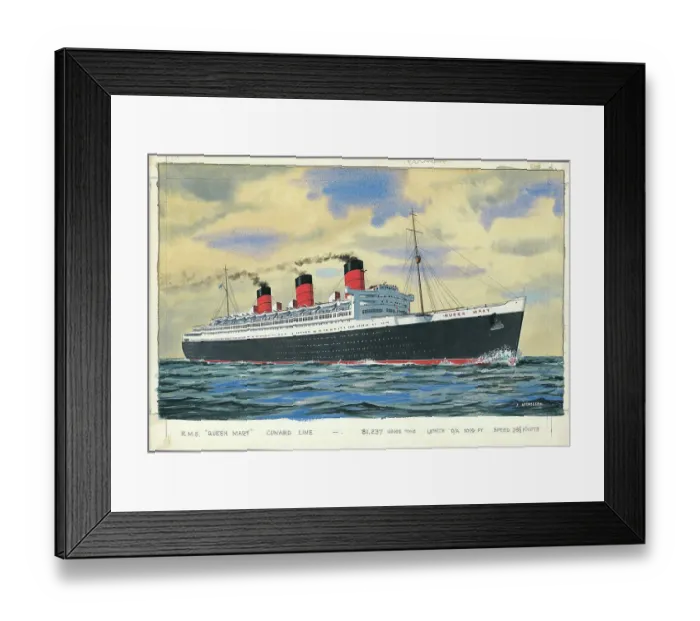 Framed Print : RMS Queen Mary Framed Print : RMS Queen Mary