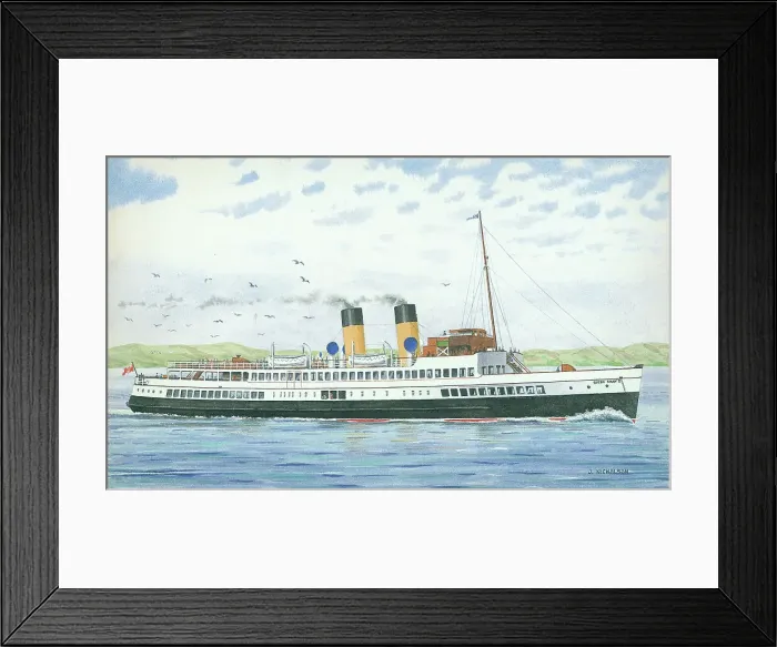 Framed Print : T. S. Queen Mary II, Caledonia Steam Packet Company Framed Print : T. S. Queen Mary II, Caledonia Steam Packet Company