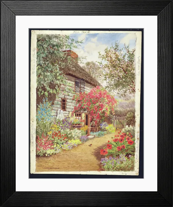 Framed Print : Cottage and Garden Framed Print : Cottage and Garden