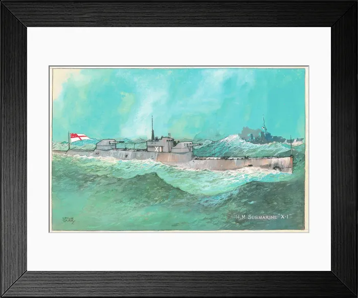 Framed Print : H. M. Submarine X Framed Print : H. M. Submarine X