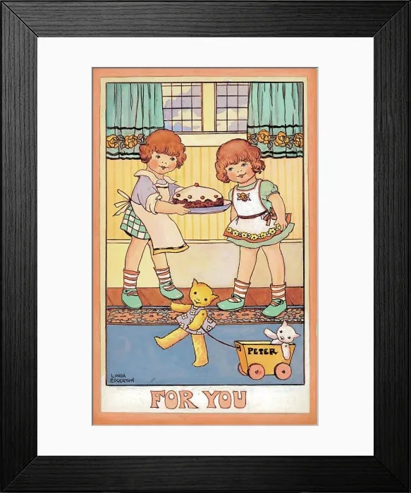 Framed Print : Children in watercolour Framed Print : Children in watercolour