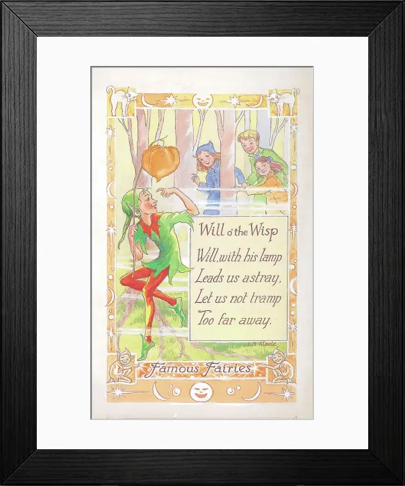 Framed Print : Famous Fairies Will o the Wisp Framed Print : Famous Fairies Will o the Wisp