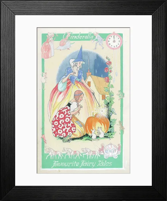 Framed Print : Cinderella. Sub-title: Favourite Fairy Tales Framed Print : Cinderella. Sub-title: Favourite Fairy Tales