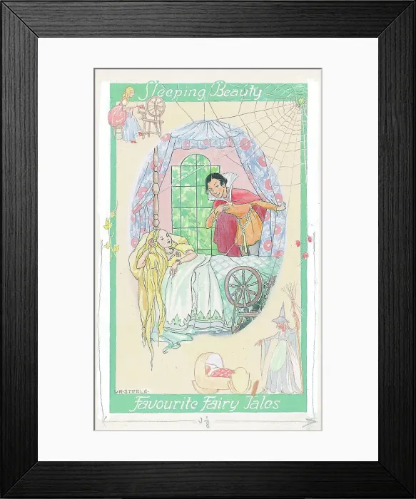 Framed Print : Sleeping Beauty. Sub-title: Favourite Fairy Tales Framed Print : Sleeping Beauty. Sub-title: Favourite Fairy Tales