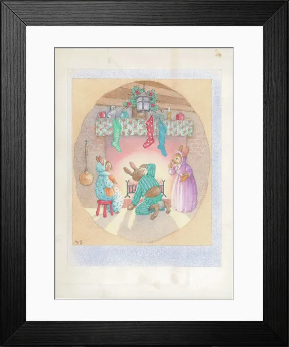Framed Print : Children Fairies Pixies Children's Postcard design Framed Print : Children Fairies Pixies Children's Postcard design