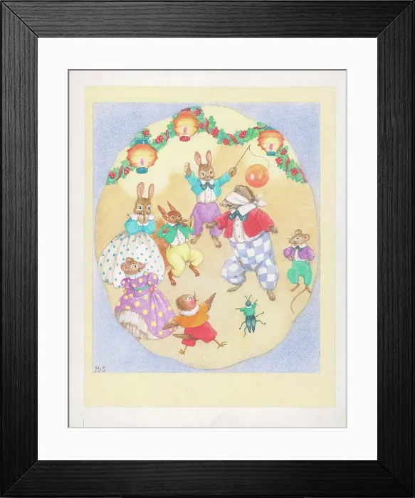 Framed Print : Rabbits and other animals playing blind man's bluff Framed Print : Rabbits and other animals playing blind man's bluff