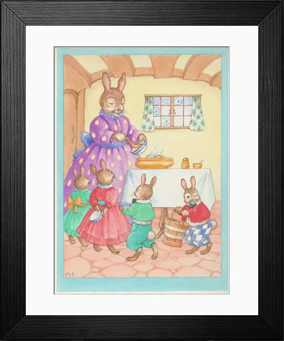 Framed Print : Rabbit meal time Framed Print : Rabbit meal time