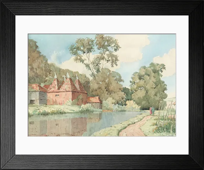 Framed Print : Beside the Medway at Yalding, Kent Framed Print : Beside the Medway at Yalding, Kent