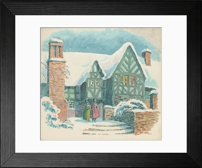 Framed Print : Winter scene (Carol Singing?) Framed Print : Winter scene (Carol Singing?)