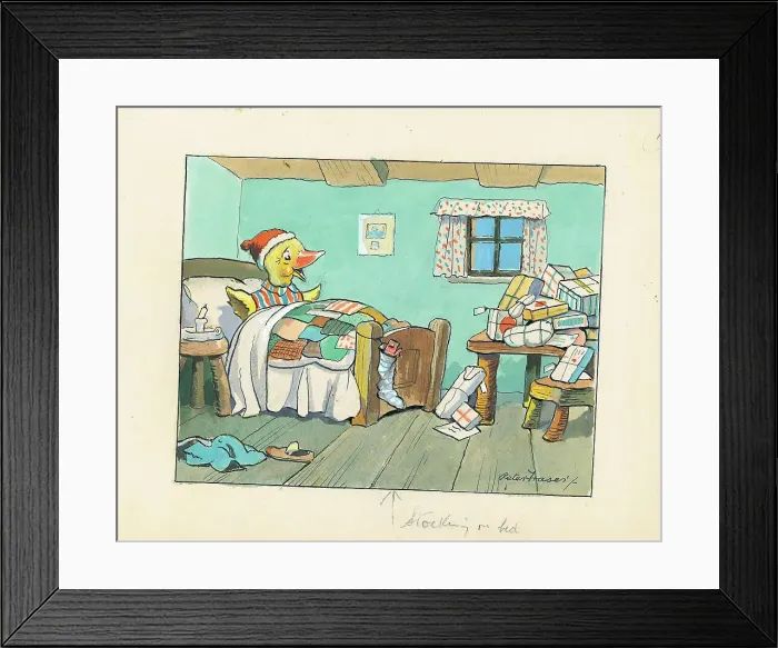 Framed Print : Children, Duck, Postcard, Presents Framed Print : Children, Duck, Postcard, Presents