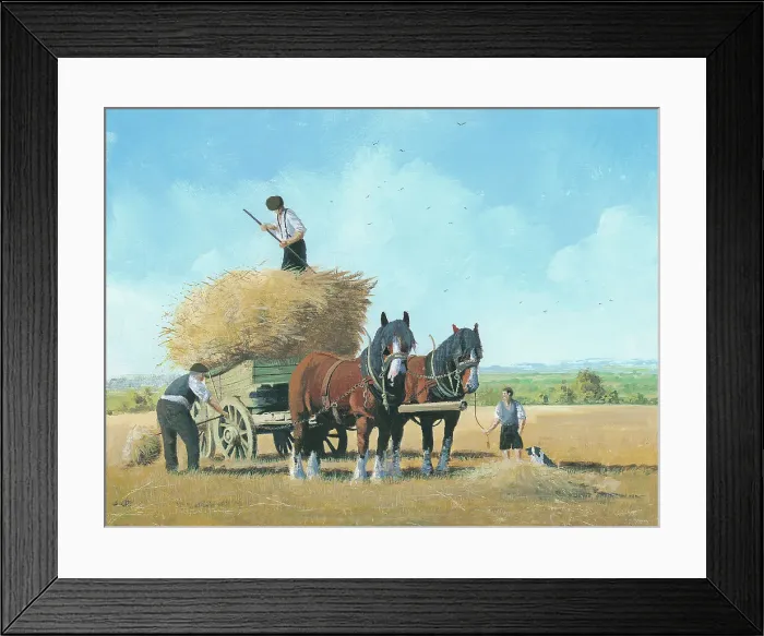 Framed Print : Loading the haycart Framed Print : Loading the haycart