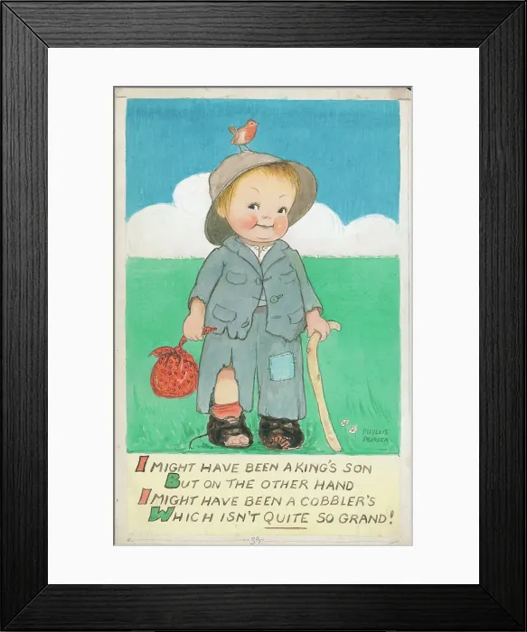 Framed Print : Children dressing up playing Children's Postcard Framed Print : Children dressing up playing Children's Postcard