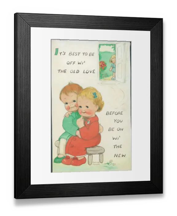 Framed Print : Children dressing up playing Children's Postcard Framed Print : Children dressing up playing Children's Postcard