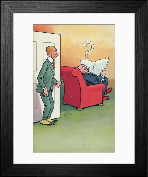 Framed Print : Humorous cartoon Framed Print : Humorous cartoon