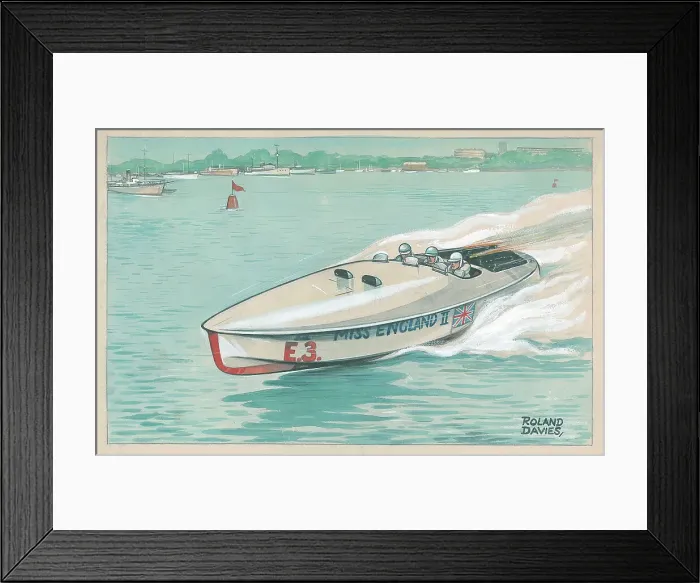 Framed Print : Miss England II powerboat, 1930s Framed Print : Miss England II powerboat, 1930s