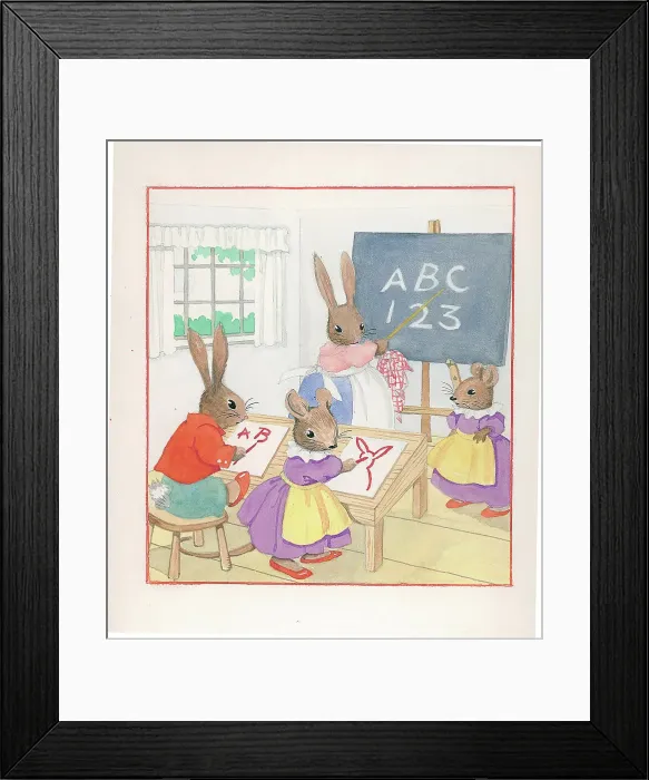 Framed Print : Lessons for rabbits Framed Print : Lessons for rabbits