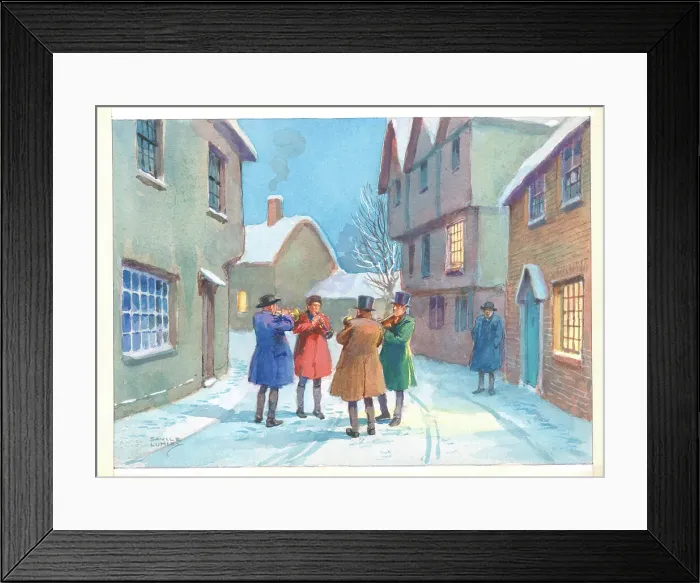 Framed Print : Christmas scene - Carol Singers Framed Print : Christmas scene - Carol Singers