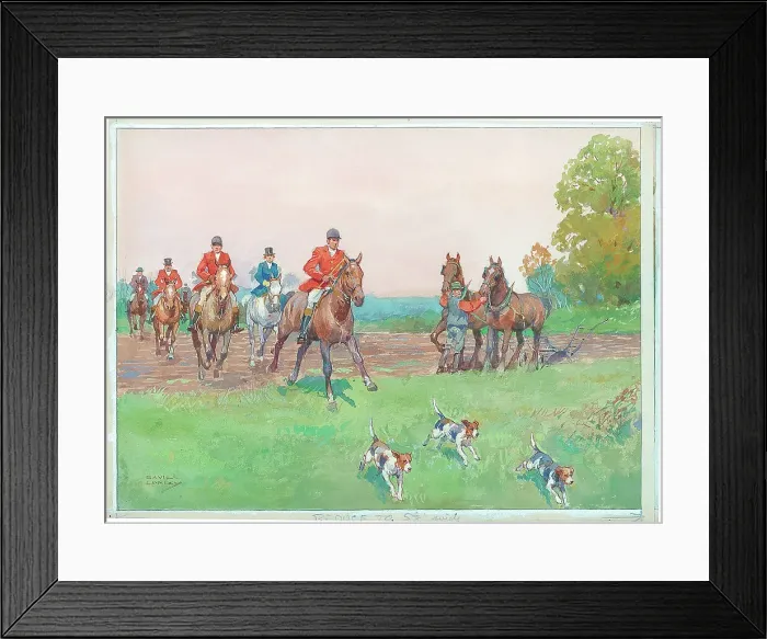 Framed Print : Hunting scene Framed Print : Hunting scene