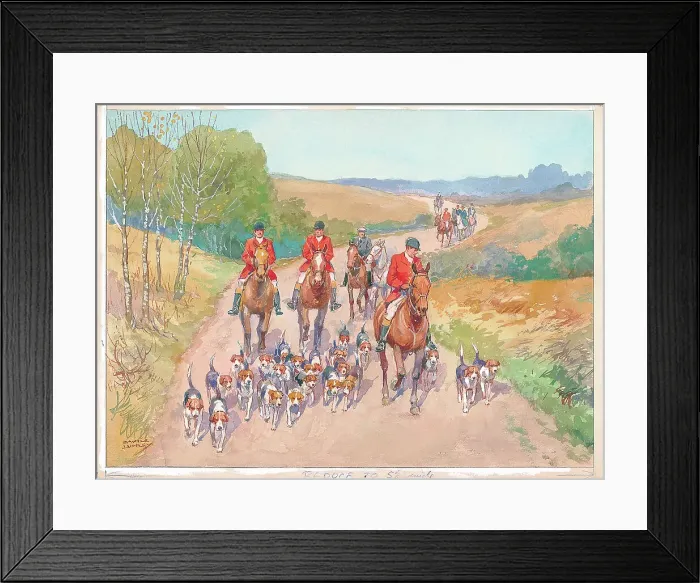 Framed Print : Hunting scene Framed Print : Hunting scene