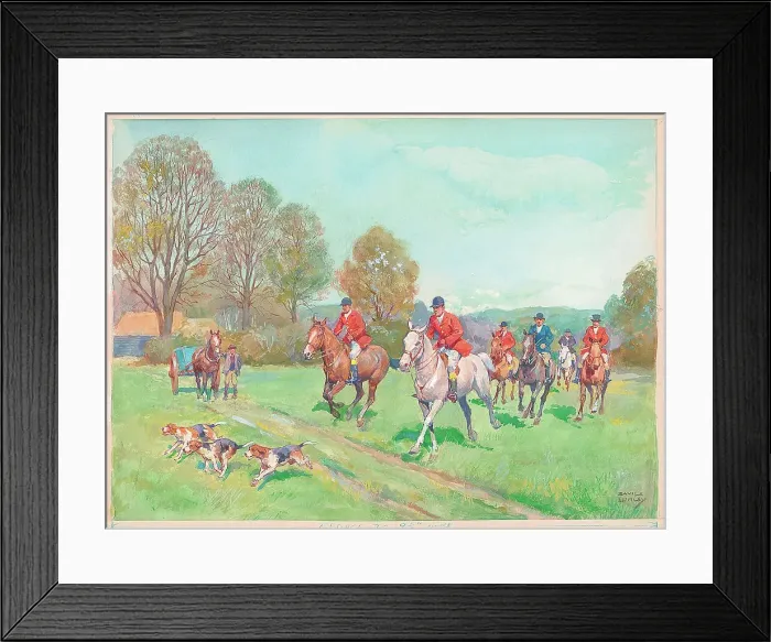 Framed Print : Hunting scene Framed Print : Hunting scene