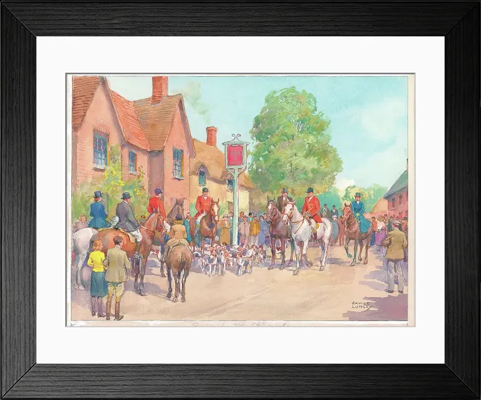 Framed Print : Hunting scene Framed Print : Hunting scene