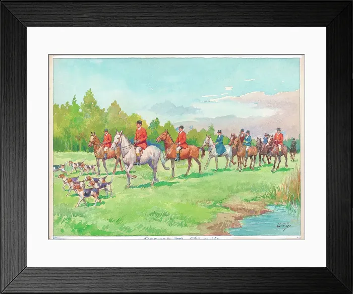 Framed Print : Hunting scene Framed Print : Hunting scene
