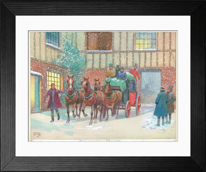 Framed Print : Coaching / winter Framed Print : Coaching / winter