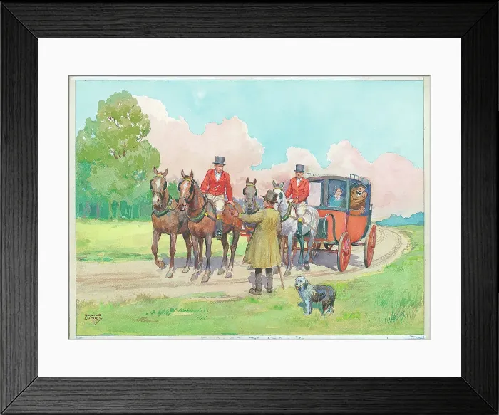 Framed Print : Coaching / summer Framed Print : Coaching / summer