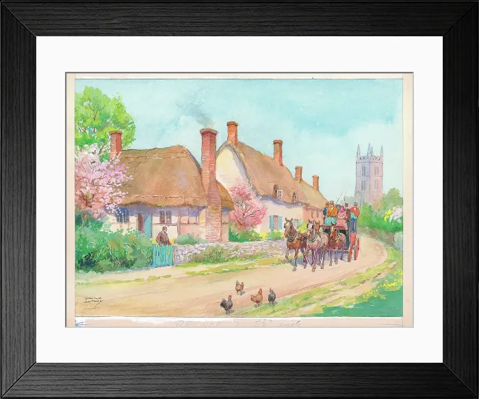 Framed Print : Coaching / spring or summer Framed Print : Coaching / spring or summer