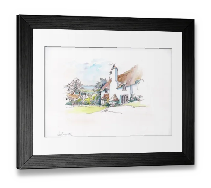 Framed Print : A Selworthy Cottage