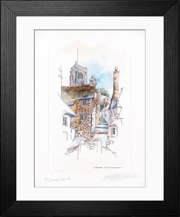 Framed Print : Church Steps, Minehead Framed Print : Church Steps, Minehead