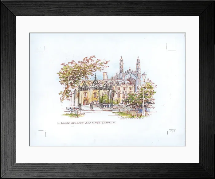 Framed Print : Clare College and King's Chapel, [Cambridge]