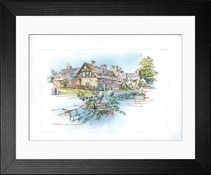 Framed Print : Cottages at Broadway, Cotswolds, Worcestershire Framed Print : Cottages at Broadway, Cotswolds, Worcestershire