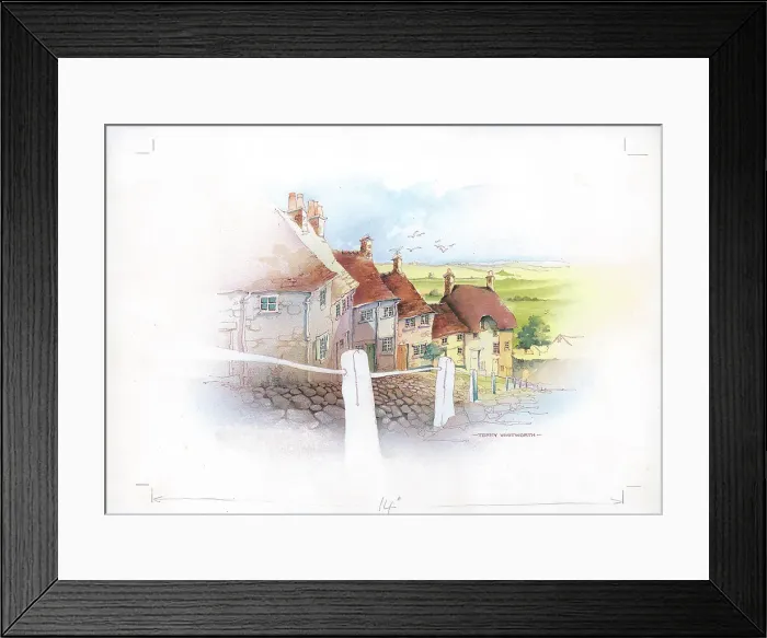 Framed Print : Gold Hill, Shaftesbury Framed Print : Gold Hill, Shaftesbury
