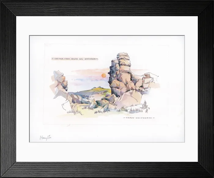 Framed Print : Haytor from Hound Tor, Dartmoor Framed Print : Haytor from Hound Tor, Dartmoor