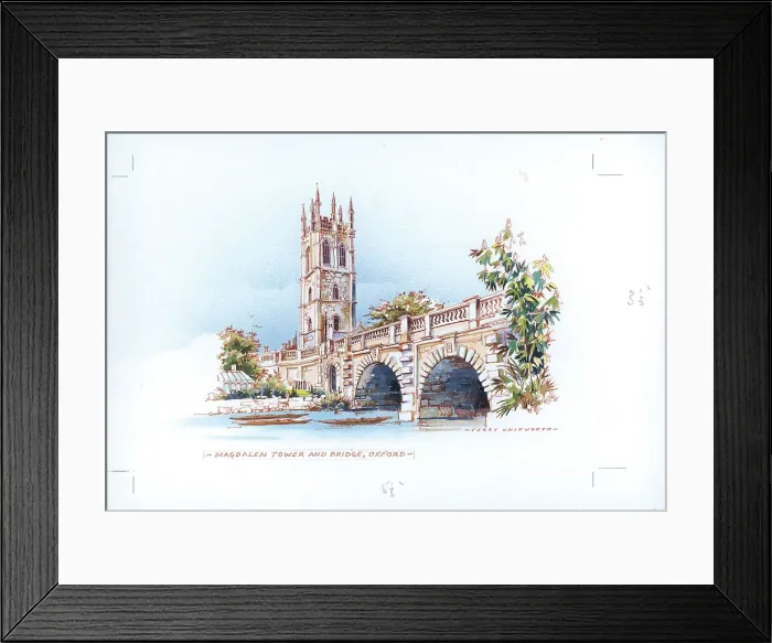 Framed Print : Magdalen Tower and Bridge, Oxford Framed Print : Magdalen Tower and Bridge, Oxford