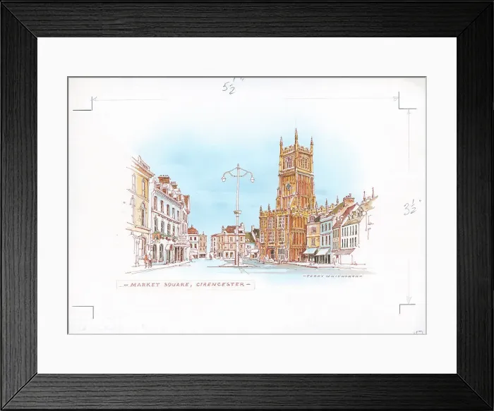Framed Print : Market Square, Cirencester Framed Print : Market Square, Cirencester