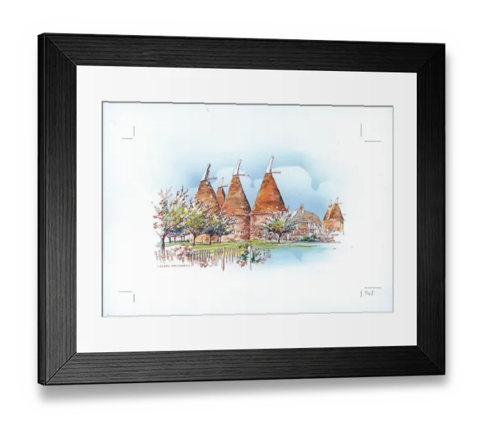 Framed Print : Oast Houses Framed Print : Oast Houses