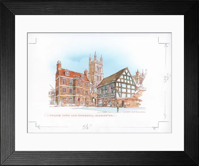 Framed Print : Palace Yard and Cathedral, Gloucester Framed Print : Palace Yard and Cathedral, Gloucester