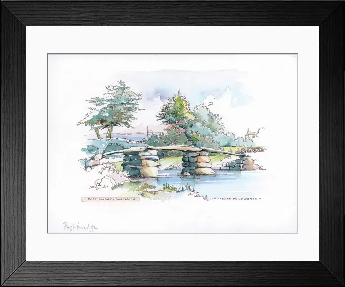 Framed Print : Post Bridge, Dartmoor Framed Print : Post Bridge, Dartmoor