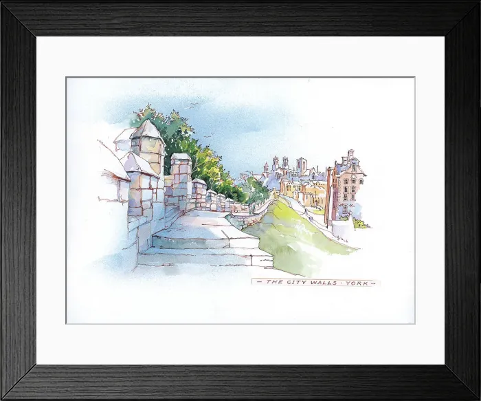 Framed Print : The City Walls, York